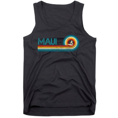 Maui Hawaii Surf Vintage Beach Surfer Surfing Gift Tank Top