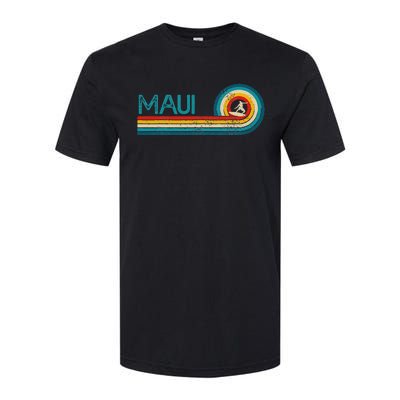 Maui Hawaii Surf Vintage Beach Surfer Surfing Gift Softstyle CVC T-Shirt