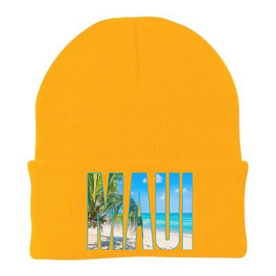 Maui Hawaii Souvenir Merch Family Summer Beach Vacay Cute Gift Knit Cap Winter Beanie