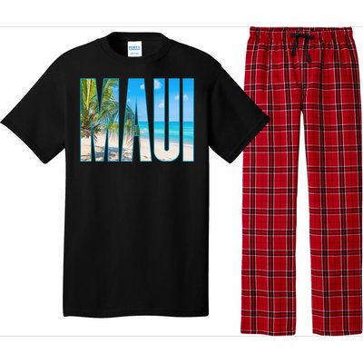 Maui Hawaii Souvenir Merch Family Summer Beach Vacay Cute Gift Pajama Set