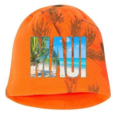 Maui Hawaii Souvenir Merch Family Summer Beach Vacay Cute Gift Kati - Camo Knit Beanie