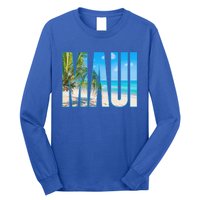 Maui Hawaii Souvenir Merch Family Summer Beach Vacay Cute Gift Long Sleeve Shirt