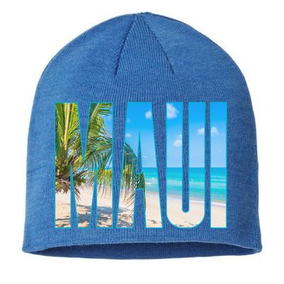 Maui Hawaii Souvenir Merch Family Summer Beach Vacay Cute Gift Sustainable Beanie