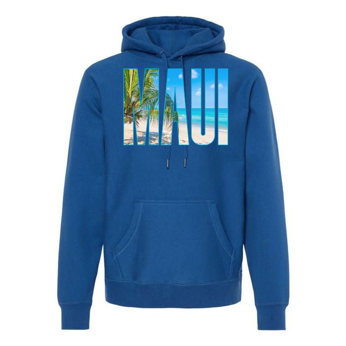 Maui Hawaii Souvenir Merch Family Summer Beach Vacay Cute Gift Premium Hoodie