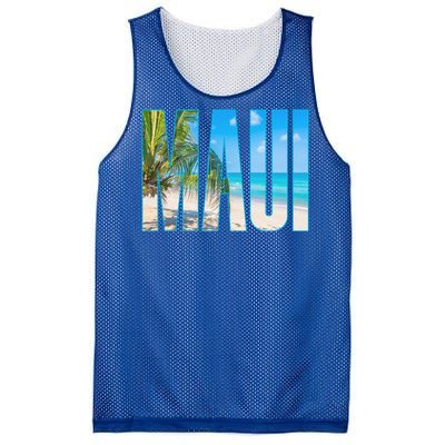 Maui Hawaii Souvenir Merch Family Summer Beach Vacay Cute Gift Mesh Reversible Basketball Jersey Tank