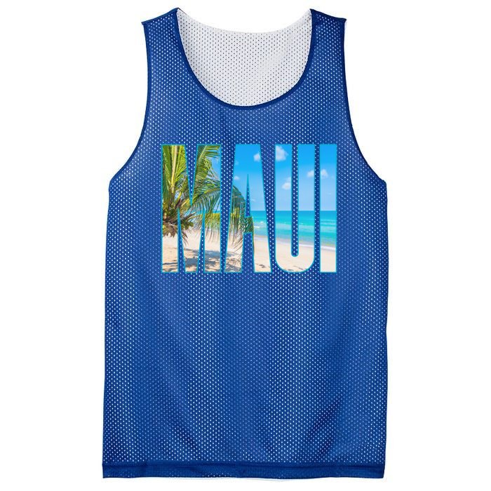 Maui Hawaii Souvenir Merch Family Summer Beach Vacay Cute Gift Mesh Reversible Basketball Jersey Tank