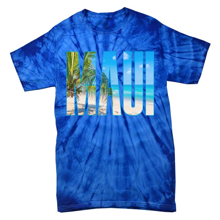 Maui Hawaii Souvenir Merch Family Summer Beach Vacay Cute Gift Tie-Dye T-Shirt