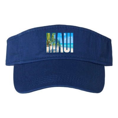 Maui Hawaii Souvenir Merch Family Summer Beach Vacay Cute Gift Valucap Bio-Washed Visor