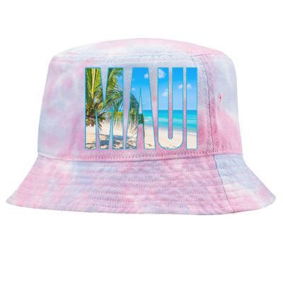 Maui Hawaii Souvenir Merch Family Summer Beach Vacay Cute Gift Tie-Dyed Bucket Hat