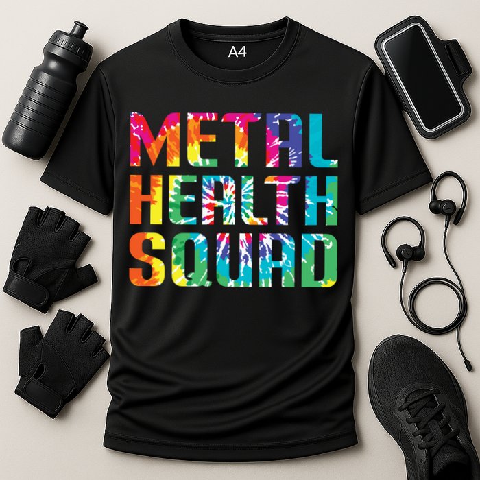 Mental Health Squad Tie Dye Cooling Performance Crew T-Shirt