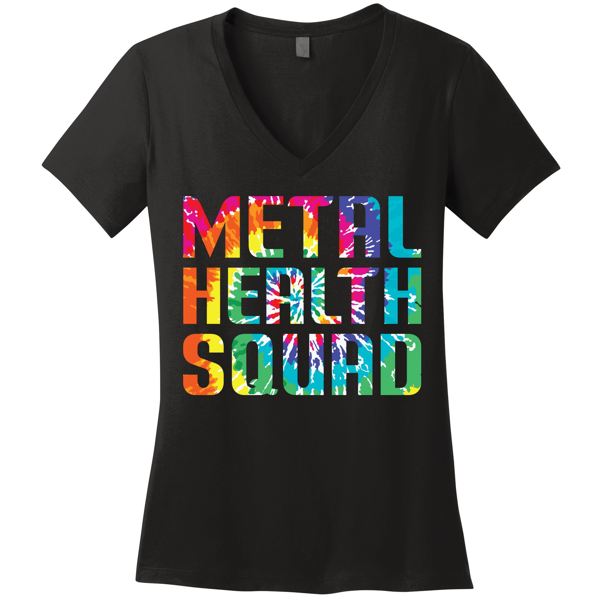 Mental Health Squad Tie Dye Women's V-Neck T-Shirt