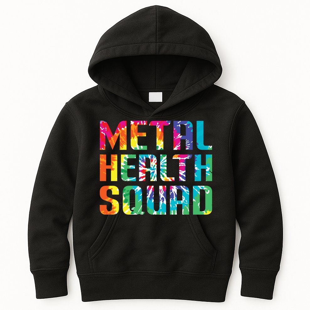 Mental Health Squad Tie Dye Kids Hoodie