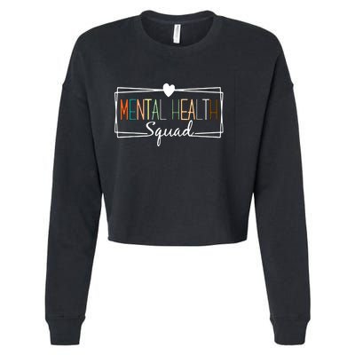 Mental Health Squad Brain Illness Mental Health Awareness Cropped Pullover Crew