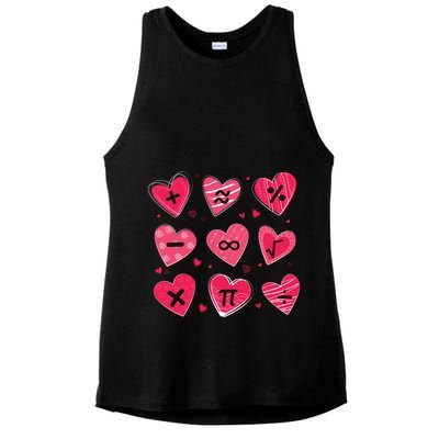 Math Heart Symbols Addition Pi Equation Design Gift Ladies PosiCharge Tri-Blend Wicking Tank