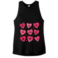 Math Heart Symbols Addition Pi Equation Design Gift Ladies PosiCharge Tri-Blend Wicking Tank