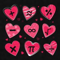 Math Heart Symbols Addition Pi Equation Design Gift Ladies PosiCharge Tri-Blend Wicking Tank
