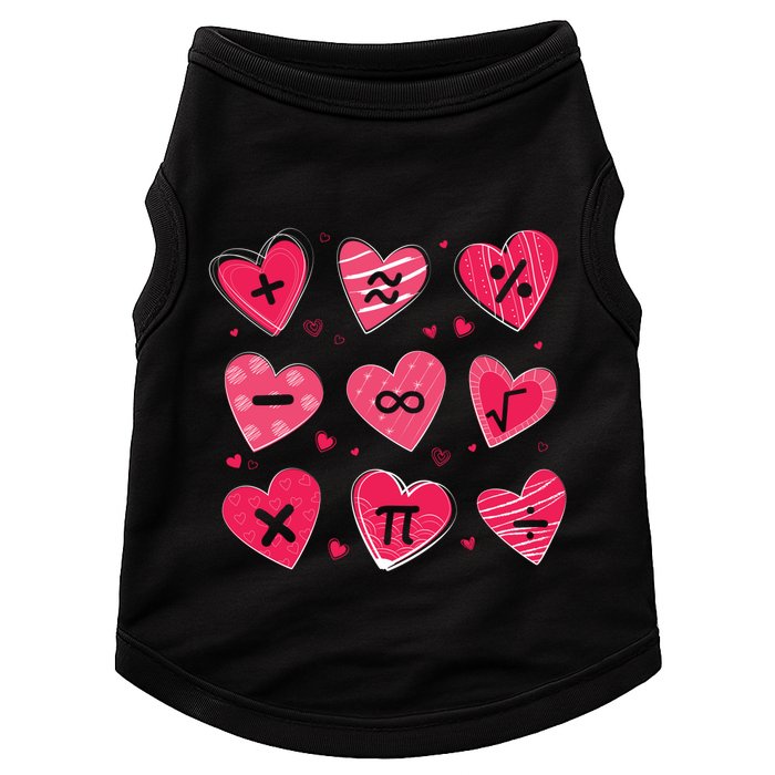 Math Heart Symbols Addition Pi Equation Design Gift Doggie Tank