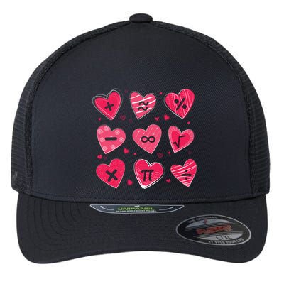 Math Heart Symbols Addition Pi Equation Design Gift Flexfit Unipanel Trucker Cap