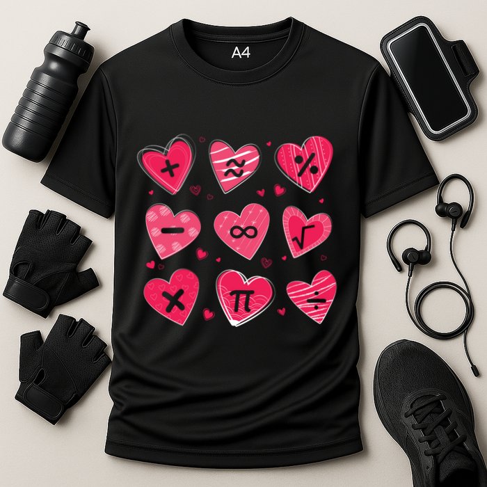 Math Heart Symbols Addition Pi Equation Design Gift Performance Shirt