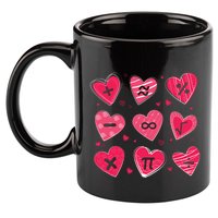 Math Heart Symbols Addition Pi Equation Design Gift 11oz C Handle Ceramic Mug