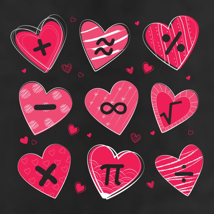 Math Heart Symbols Addition Pi Equation Design Gift Premium Pullover Hoodie