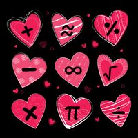 Math Heart Symbols Addition Pi Equation Design Gift Youth Performance Sprint T-Shirt