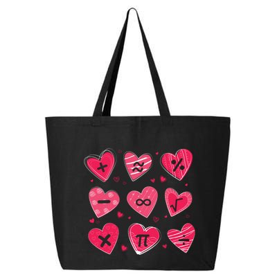 Math Heart Symbols Addition Pi Equation Design Gift 25L Jumbo Tote