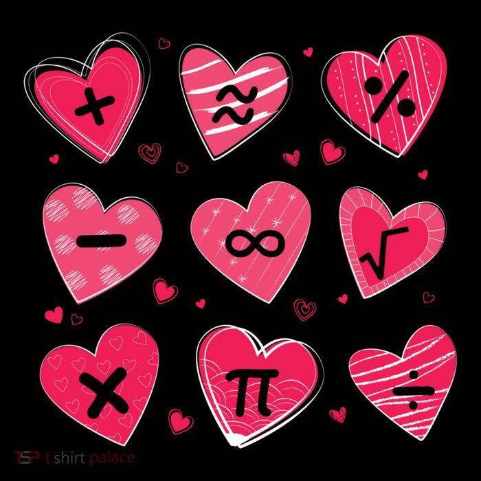 Math Heart Symbols Addition Pi Equation Design Gift PosiCharge Competitor Tank