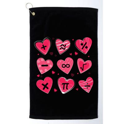Math Heart Symbols Addition Pi Equation Design Gift Golf Towel