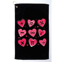 Math Heart Symbols Addition Pi Equation Design Gift Golf Towel