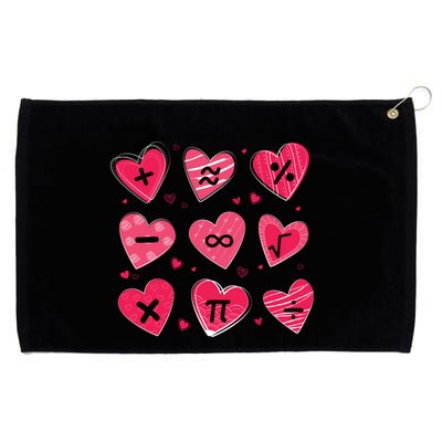 Math Heart Symbols Addition Pi Equation Design Gift Grommeted Golf Towel