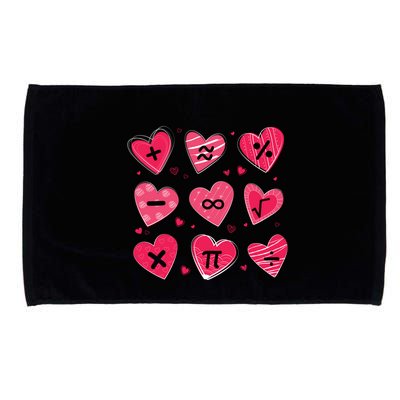Math Heart Symbols Addition Pi Equation Design Gift Microfiber Hand Towel