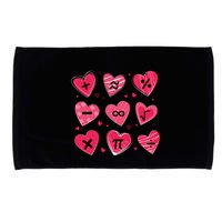 Math Heart Symbols Addition Pi Equation Design Gift Microfiber Hand Towel