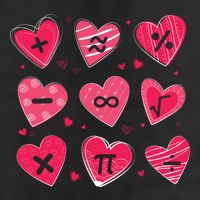 Math Heart Symbols Addition Pi Equation Design Gift Microfiber Hand Towel