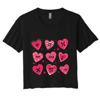 Math Heart Symbols Addition Pi Equation Design Gift Crop Top