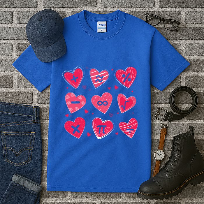 Math Heart Symbols Addition Pi Equation Design Gift Tall T-Shirt