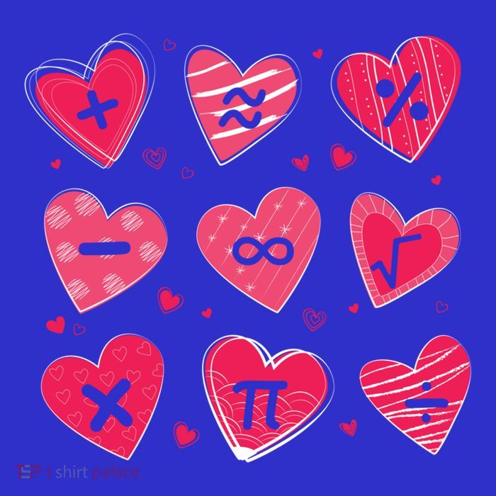 Math Heart Symbols Addition Pi Equation Design Gift Button