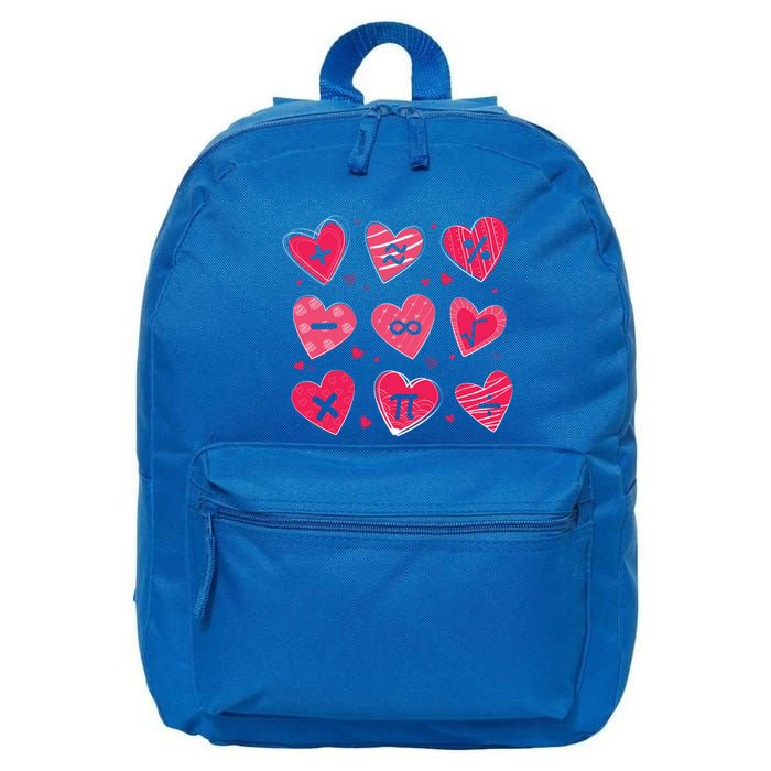 Math Heart Symbols Addition Pi Equation Design Gift 16 in Basic Backpack