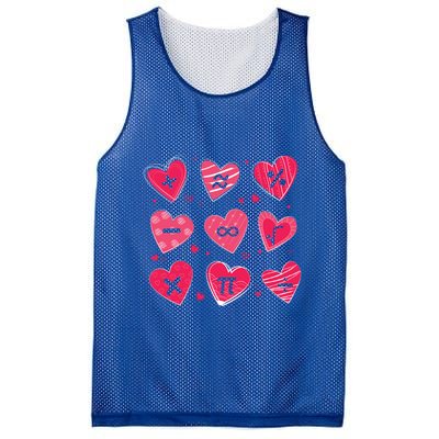 Math Heart Symbols Addition Pi Equation Design Gift Mesh Reversible Basketball Jersey Tank