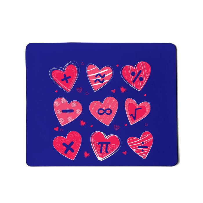 Math Heart Symbols Addition Pi Equation Design Gift Mousepad