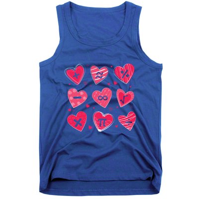 Math Heart Symbols Addition Pi Equation Design Gift Tank Top