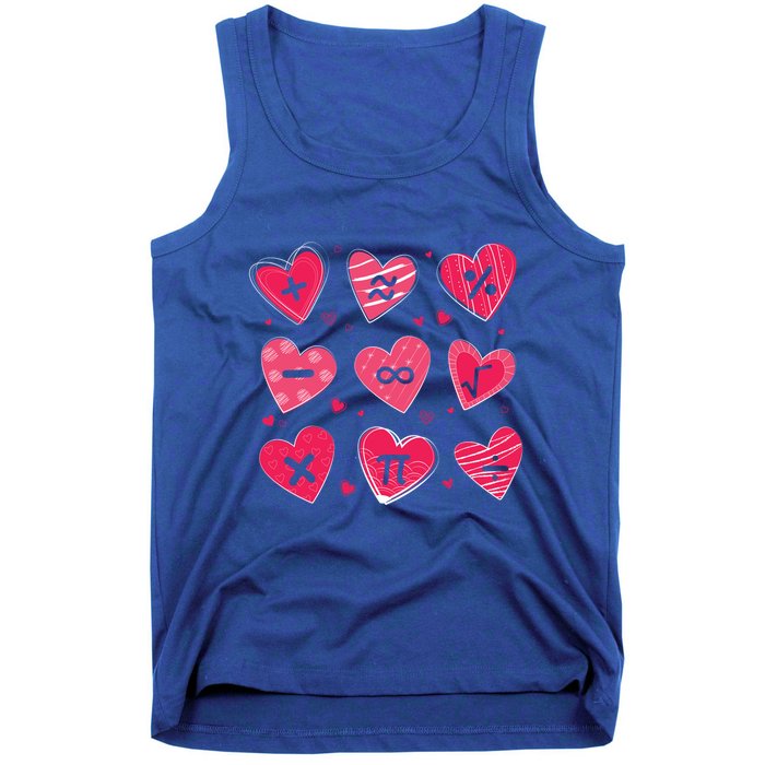 Math Heart Symbols Addition Pi Equation Design Gift Tank Top