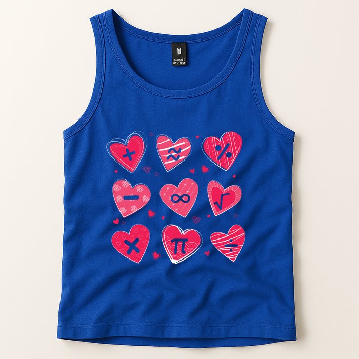 Math Heart Symbols Addition Pi Equation Design Gift Tank Top