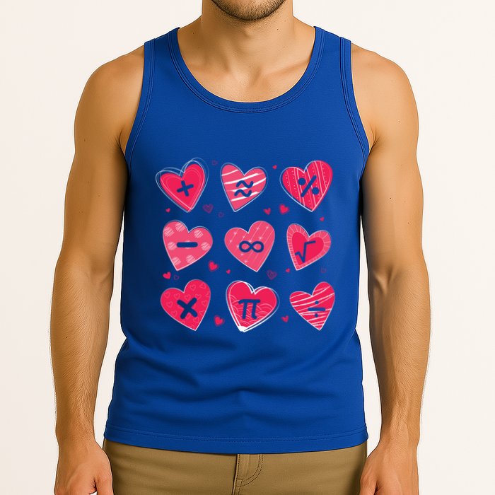 Math Heart Symbols Addition Pi Equation Design Gift Tank Top