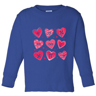 Math Heart Symbols Addition Pi Equation Design Gift Toddler Long Sleeve Shirt