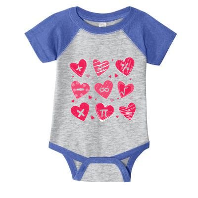 Math Heart Symbols Addition Pi Equation Design Gift Infant Baby Jersey Bodysuit