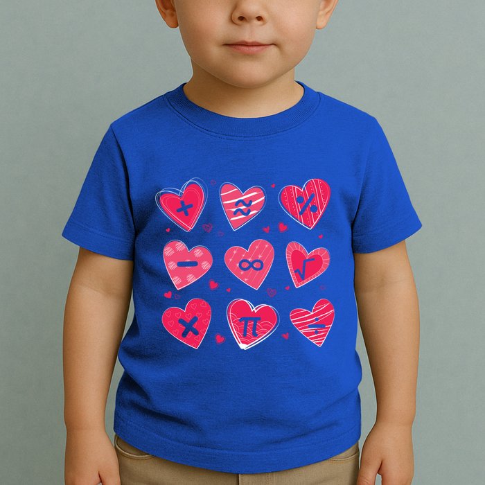 Math Heart Symbols Addition Pi Equation Design Gift Toddler T-Shirt
