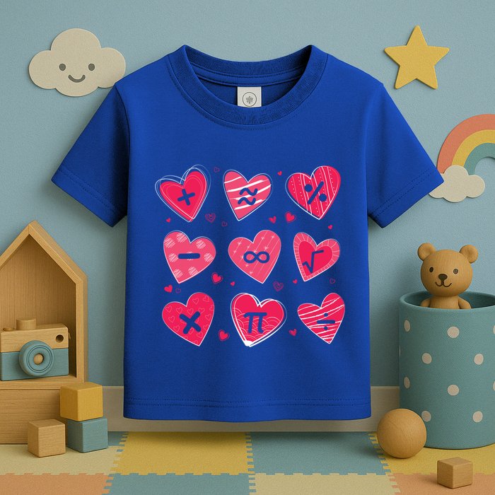 Math Heart Symbols Addition Pi Equation Design Gift Toddler T-Shirt