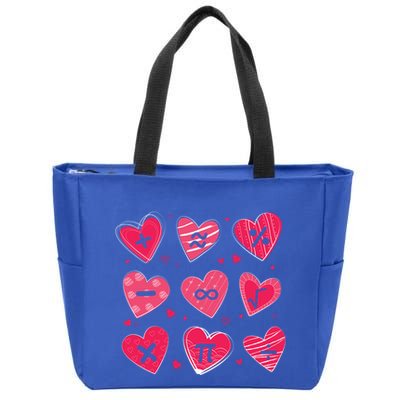 Math Heart Symbols Addition Pi Equation Design Gift Zip Tote Bag