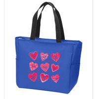 Math Heart Symbols Addition Pi Equation Design Gift Zip Tote Bag